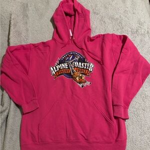 Jerzees Vibrant Pink Graphic Hoodie